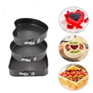 Set De 3 Piezas Moldes Para Keke Queque Torta De Reporteria